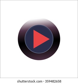 Play button icon. Music icon, simple deisgn. Vector illustration, eps 10