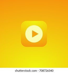 Play button icon on gradient background