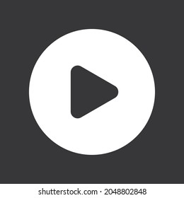 Play button icon on grey background