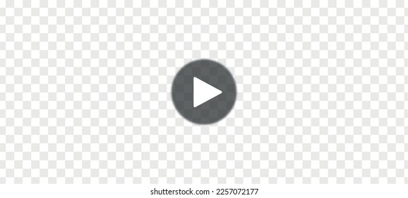 Play button icon on transparent background. Player video symbol. Vector illustration