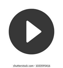 Play Button Icon on white background. Vector