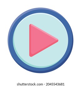 Play-Button-Symbol auf weißem Hintergrund