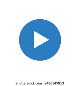Button-Symbol auf weißem Hintergrund abspielen. Vektorillustration im trendigen Flachstil