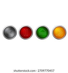 Icono del Botón del juego en el fondo blanco. Ilustración vectorial