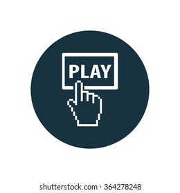 play button icon, on white background