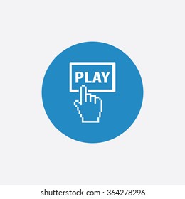 play button icon, on white background