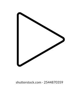 Play Button icon Outline vector for web ui