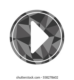 play button icon over white background. entertainment and technology design. vector illustration