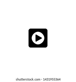 Play button icon. Player resume sign