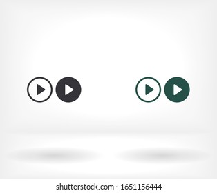 Play button icon. Reproduction. Vector EPS 10. Flat design reproduction. play icon. flat design. working graphics.