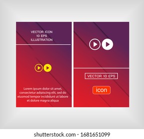 Play button icon. Reproduction. Vector EPS 10. Flat design reproduction. play icon. flat design. working graphics.