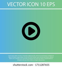 Play button icon. Reproduction. Vector EPS 10. Flat design reproduction. play icon. flat design. working graphics.