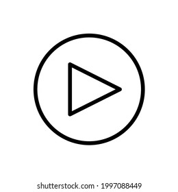 Play button icon with rounded style