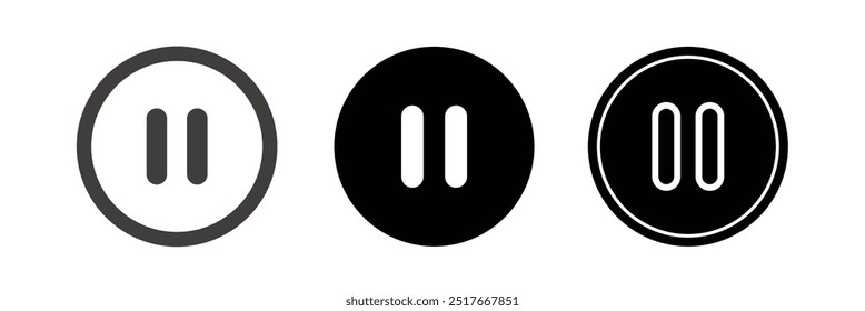 Reproducir conjunto de iconos de Botón. Negro Jugar Botón sobre fondo blanco eps 10. Ilustración vectorial.