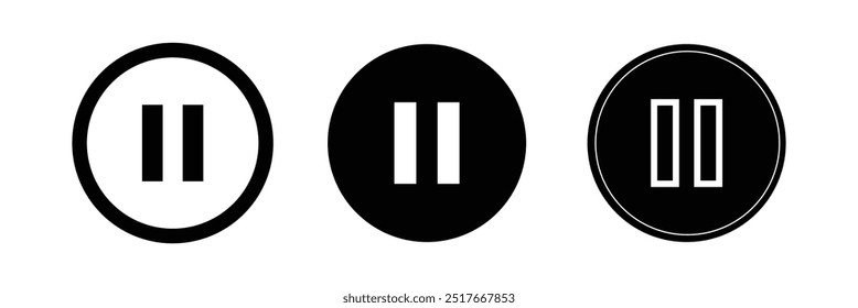 Reproducir conjunto de iconos de Botón. Negro Jugar Botón sobre fondo blanco eps 10. Ilustración vectorial.