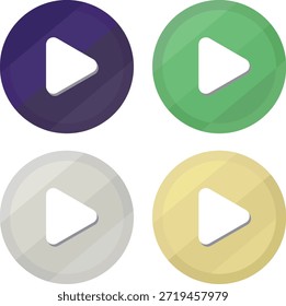 Juega al diseño del conjunto de iconos de Botón en un patrón de textura con varios colores