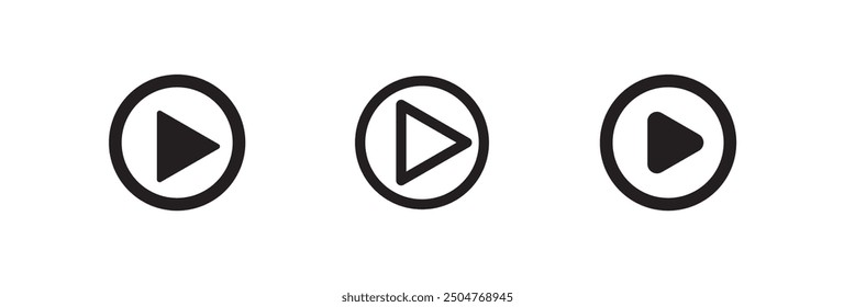 Play Button icon set vector .