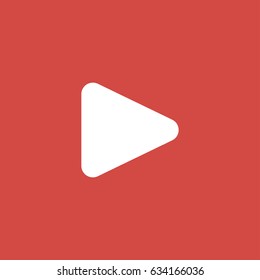 play button icon. sign design. red background