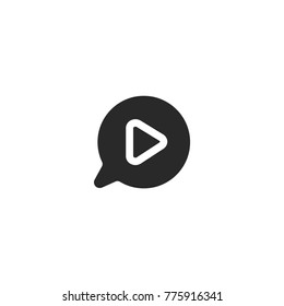 play button icon. sign design