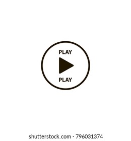 play button icon. sign design