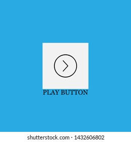 play button icon sign signifier vector