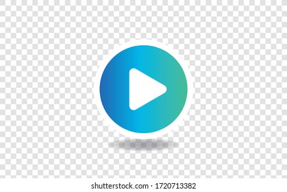 Play Button icon sign and symbol. Play Button icon for website design and mobile app development. Simple Element from collection for mobile concept and web apps icon.