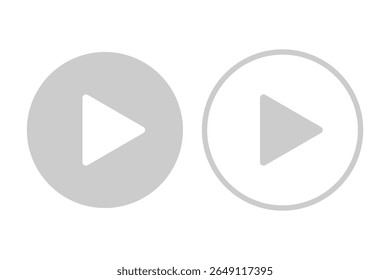 play button icon. Single and Set , Play button sign and symbol.