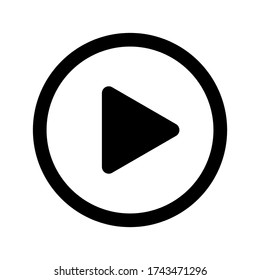 play button icon symbol vector on white background