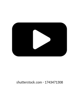 play button icon symbol vector on white background