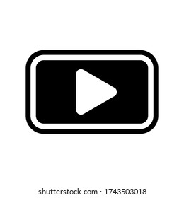 play button icon symbol vector on white background