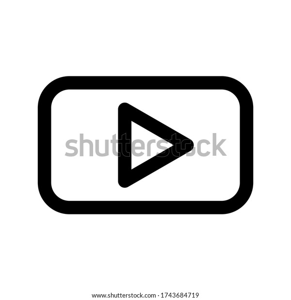 Play Button Icon Symbol Vector On Stock Vector (Royalty Free ...