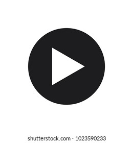 play button icon in trendy flat style 