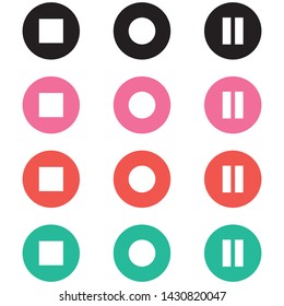 Play button icon in trendy flat style isolated on grey background. Play symbol for your web site design, logo, app, UI. Vector illustration