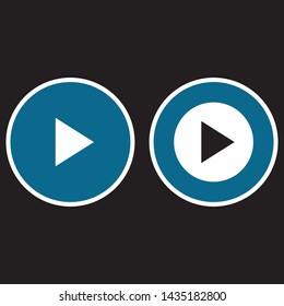 Play button icon in trendy flat style isolated on grey background. Play symbol for your web site design, logo, app, UI. Vector illustration
