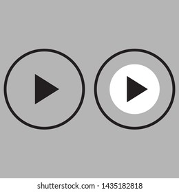 Play button icon in trendy flat style isolated on grey background. Play symbol for your web site design, logo, app, UI. Vector illustration
