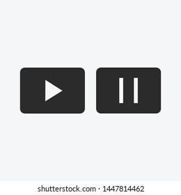 Play button icon in trendy flat style isolated on grey background. Play symbol for your web site design, logo, app, UI. Vector illustration, EPS10.