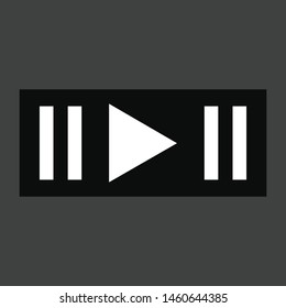 Play button icon in trendy flat style isolated on grey background. Play symbol for your web site design, logo, app, UI. Vector illustration, EPS10.