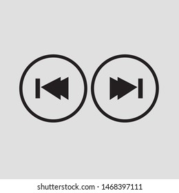 Play button icon in trendy flat style isolated on grey background. Play symbol for your web site design, logo, app, UI. Vector illustration, EPS10.