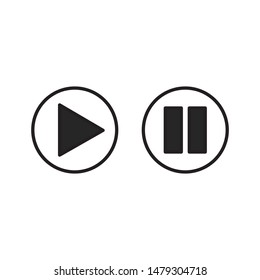 Play button icon in trendy flat style isolated on grey background. Play symbol for your web site design, logo, app, UI. Vector illustration, EPS10.