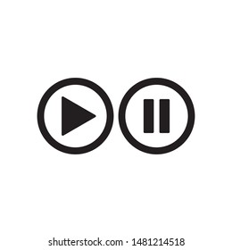Play button icon in trendy flat style isolated on grey background. Play symbol for your web site design, logo, app, UI. Vector illustration, EPS10.