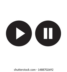Play button icon in trendy flat style isolated on grey background. Play symbol for your web site design, logo, app, UI. Vector illustration, EPS10.
