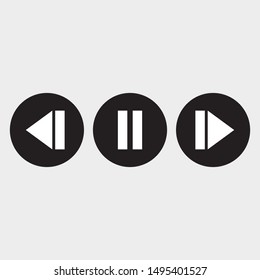 Play button icon in trendy flat style isolated on grey background. Play symbol for your web site design, logo, app, UI. Vector illustration, EPS10.