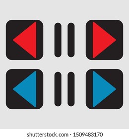 Play button icon in trendy flat style isolated on grey background. Play symbol for your web site design, logo, app, UI. Vector illustration, EPS10.
