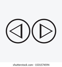 Play button icon in trendy flat style isolated on grey background. Play symbol for your web site design, logo, app, UI. Vector illustration, EPS10.