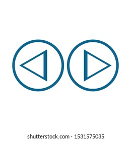 Play button icon in trendy flat style isolated on grey background. Play symbol for your web site design, logo, app, UI. Vector illustration, EPS10.