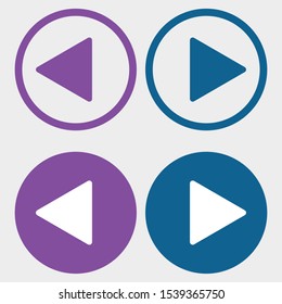 Play button icon in trendy flat style isolated on grey background. Play symbol for your web site design, logo, app, UI. Vector illustration, EPS10.