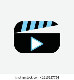 Play button icon in trendy flat style isolated on grey background. Play symbol for your web site design, logo, app, UI. Vector illustration, EPS10.