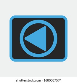 Play button icon in trendy flat style isolated on grey background. Play symbol for your web site design, logo, app, UI. Vector illustration, EPS10.