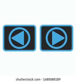 Play button icon in trendy flat style isolated on grey background. Play symbol for your web site design, logo, app, UI. Vector illustration, EPS10.