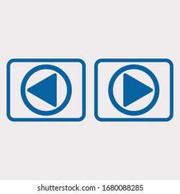 Play button icon in trendy flat style isolated on grey background. Play symbol for your web site design, logo, app, UI. Vector illustration, EPS10.